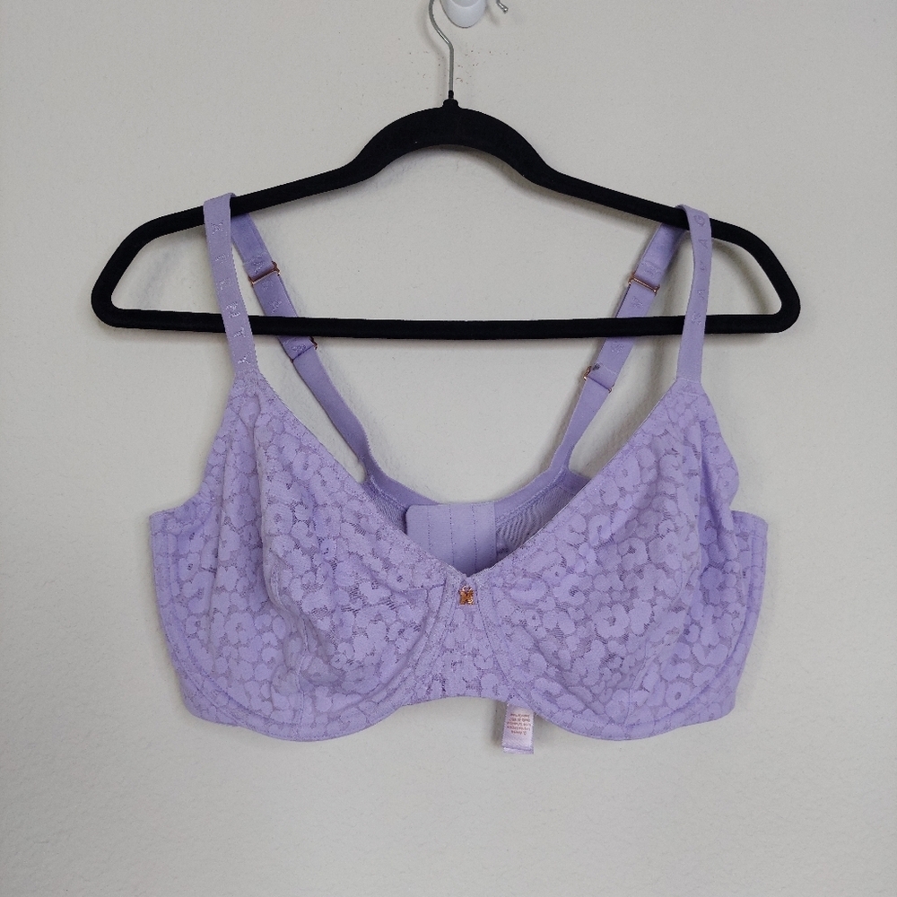 Savage X Fenty Women’s Lace Underwire Bra Lavender Size 38G